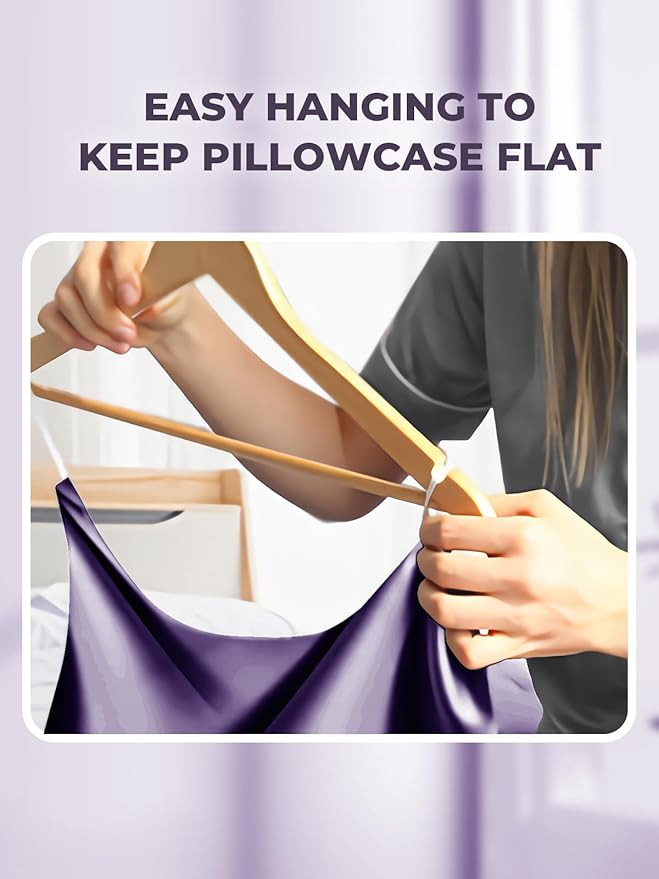 Mulberry Silk Pillowcase for Hair and Skin, SGMSILK 22 Momme Natural Silk Pillow Cases with Zipper, 6A Soft and Smooth Single Sided Pure Silk Pillow Cover (Dark Purple, Queen 20"x30")