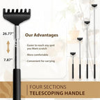 Head Massager 20 Fingers Scalp Massager Head Scratcher, Back Massage Back Scratcher, Stocking Stuffers for Scalp and Body Massage (Silvery)