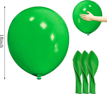 Green Balloons 18 Inch 12 Pack Large Latex Party Balloons Round Helium Balloon - Image 2