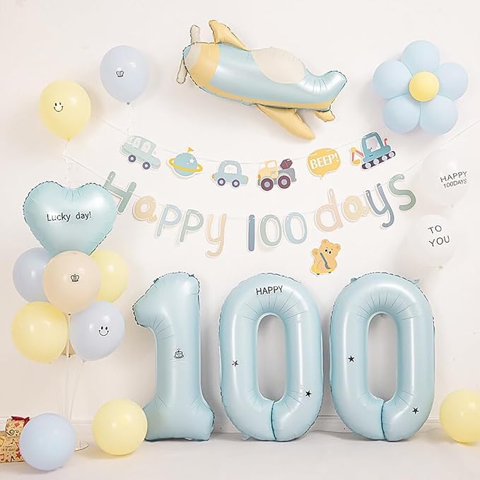 40 Inch Matte Blue 5 Number Balloons Light Blue Number 5 Foil Balloon Mylar - Image 5