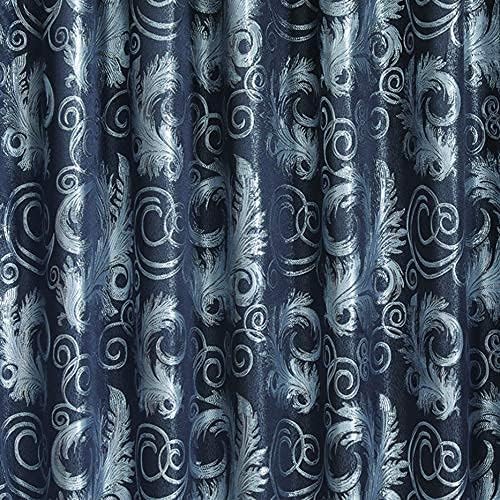 GLORY RUGS Jacquard Luxury Window 2 Panel Set Black Curtain - Image 6