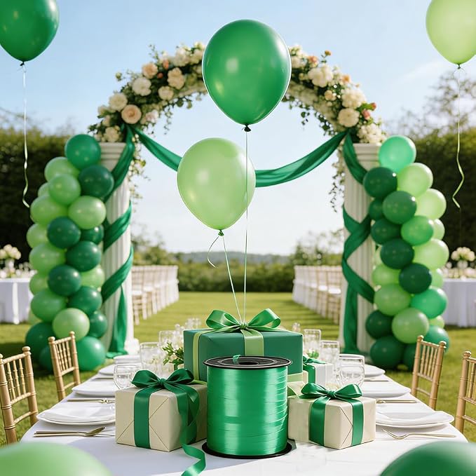 Green Ribbon, 500 Yard Curling Ribbon - Image 2