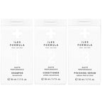 ILES FORMULA Mini Signature Collection – Moisturizing Travel Shampoo & Conditioner w/Mini Finishing Serum Blow Dry Cream for Dry, Damaged, Frizzy Hair - Salon Grade Anti-Frizz Hydrating Hair Care Set