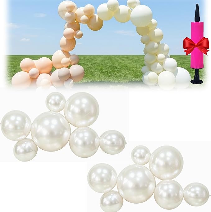 Reusable Inflatable Balloon Garland Arch Kit, 43in/15in Linked Pvc Balloons by Unknown