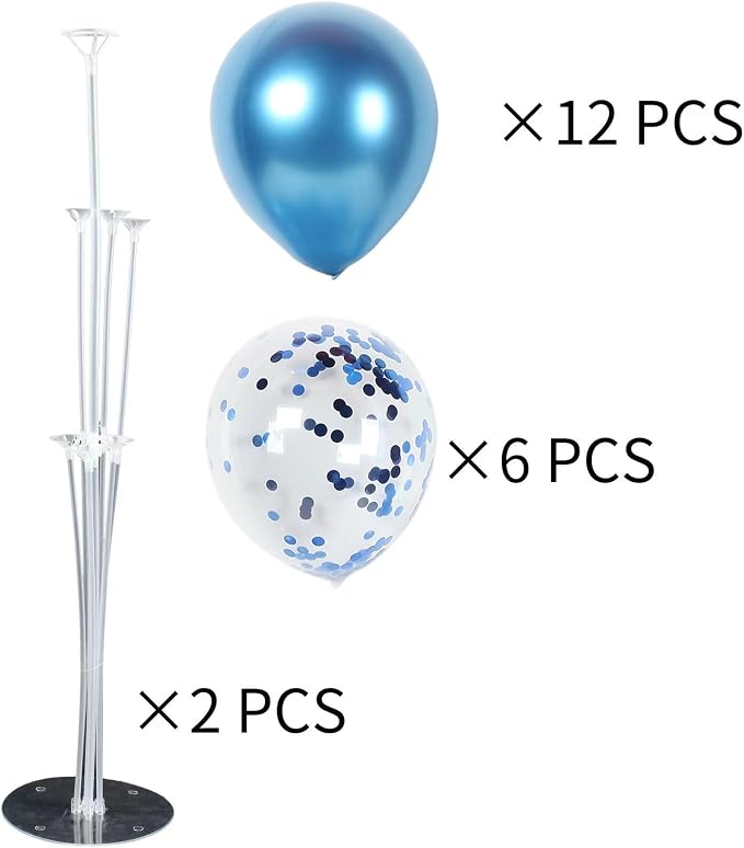 2Set Blue Balloons Stand, Balloons Stands - Image 3
