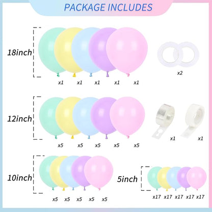 RUBFAC Pastel Balloons Garland Arch Kit, Easter Party Balloon - Image 2