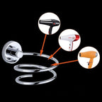 Hair Dryer Holder Hair Dryer Rack blower holder Wall Mounted Stainless Steel Shelf Storage For Bathroom Walls