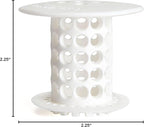 TubShroom Tub Drain Hair Catcher Strainer, White – Drain Protector and Hair Catcher for Bathroom Drains, Fits 1.5” – 1.75” Bathtub and Shower Tub Drains