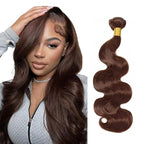 Brown Bundles Human Hair Color 4 Body Wave Bundles 20 Inch Brazilian Virgin Remy Hair Extensions Niegmeag Double Weft Chocolate Brown Body Wave Bundle Hair Weave 100g