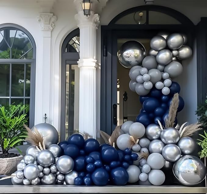 Metallic Silver Balloons 145pcs Different Sizes 5in 10in 12in 18in Chrome - Image 6