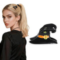 Original Italian-Designed Mini Hair Claw Clips for Women - Black Witch Hat, Handmade Cute Vintage Halloween Hair Accessories for Hair Deco, Plant-Based Acetate, Gift Boxed