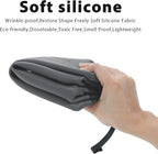 6"x 11" 6L Large Silicone Toiletry Bag,Waterproof Leakproof Foldable Travel Organizer,Dopp Kit Alternative for Men & Women,Grey