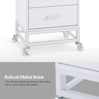 BarberPub Salon Storage Rolling Trolley Cart, Barber Mobile Station for Hair Stylist with Lockable Wheels & Tool Holders, Beauty 6 Tier Utility Organizer for Spa Supplies 2496 (White)
