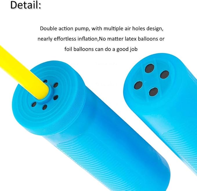 Portable Hand-Held Air Pump for Inflatables, Double Action Balloon Pump | - Image 5