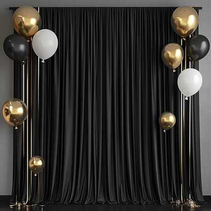 30x10ft Wrinkle Free Black Backdrop Curtain - Image 6