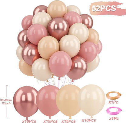 Patimate Retro Blush Pink Balloons Set - Image 3