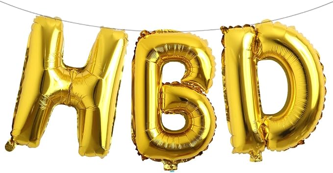 16 Inch HBD Balloons for Boho Birthday Party Decorations by RUIANSI