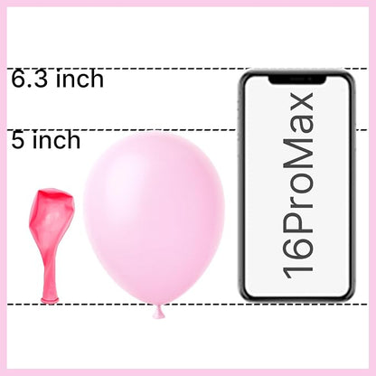 PartyWoo Pearl Pink Balloons 100pcs Light Pastel Baby Pale Pink Color | 5 Inch - Image 2