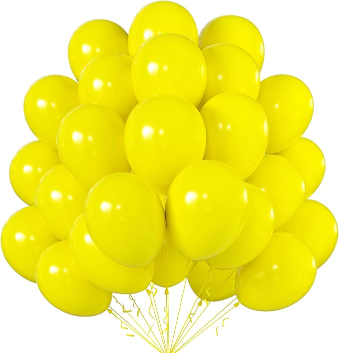 10 Inch Yellow Balloons by KALOR