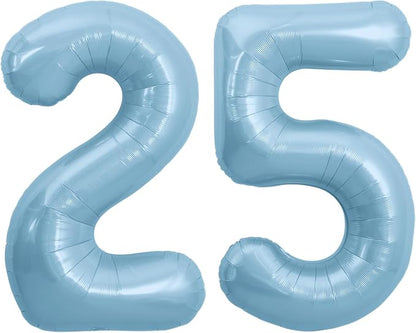 TONIFUL 40 Inch Light Blue Large Numbers Balloon 0-9 Foil Mylar Big Number by TONIFUL