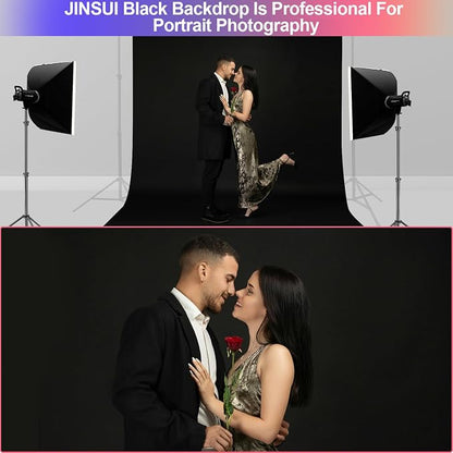 Black Backdrop 10x10ft, Photo Backdrop Curtain - Image 7