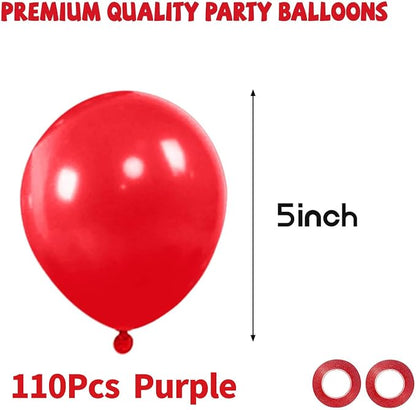 Red Balloons 110Pcs 5 Inch Small Latex Party Balloons, Mini Thick Birthday - Image 2