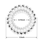 18 Pcs Women Ponytail Braid Hair Elastic No Crease Spiral Hair Ties, Girls Multi-color Waterproof Coil Hair Accessories (Small Hair Ties)