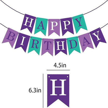 Purple Happy Birthday Banner Sign - Image 2