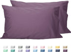 Sunflower King Pillowcases Set of 2, 100% Cotton King Size Pillow Cases 2, 20×40 inches Dark Purple, Soft and Breathable