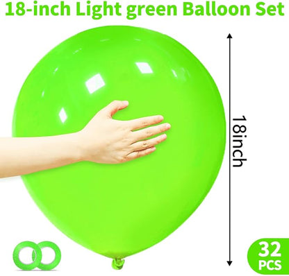 32Pcs Light Green Big Balloons 18 Inch - Image 3