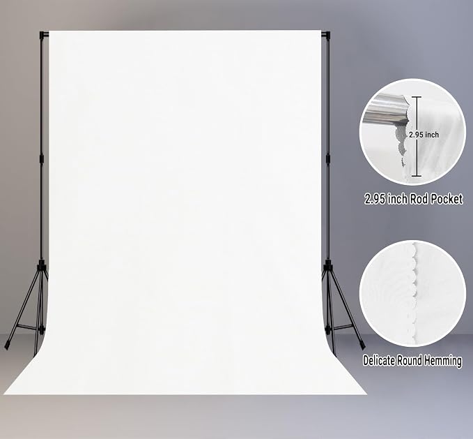 White Photography Backdrop for Photoshoot, Fabric 10x20ft | Polyester Studio - Image 6