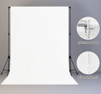 White Photography Backdrop for Photoshoot, Fabric 10x20ft | Polyester Studio - Image 6