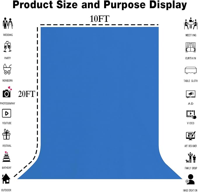 Royal Blue Photography Backdrop - Image 8