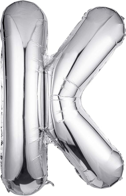Single Aluminum Hanging Foil Film Silver Letter Balloons K 40 Inch | by FFNIU