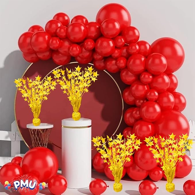 PMU 6 Pack Bursting Star Metallic Foil Spray Centerpiece- Macaron Yellow - Image 2