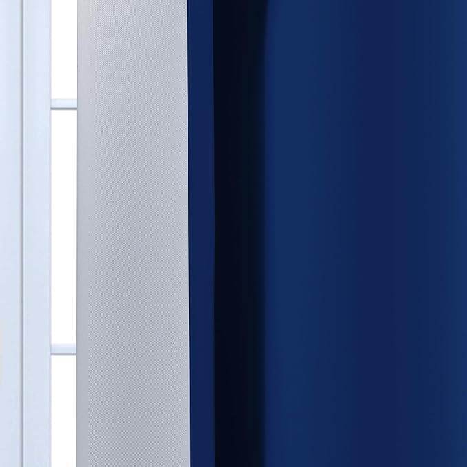 Yakamok Ombre Curtains Royal Blue and Greyish White - Image 5