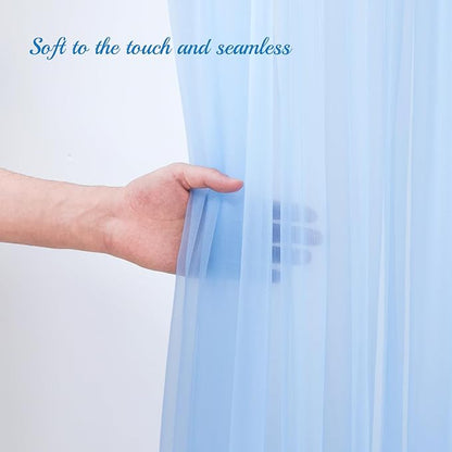 10x10ft Baby Blue Tulle Backdrop Curtain - Image 6