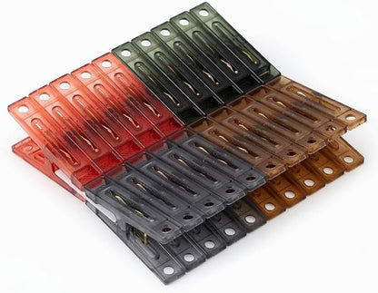 20 Pack Assorted Color Square Plastic Clips by Zenithly