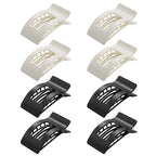 8 Pack French Flat Hair Clips for Women – Large Matte No-Slip Claw Barrettes for Thick & Thin Hair, Strong Hold Styling Accessories (Glossy Black and White)