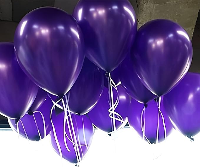 Voircoloria 105pcs Dark Purple Party Latex Balloons, 12inch | - Image 6