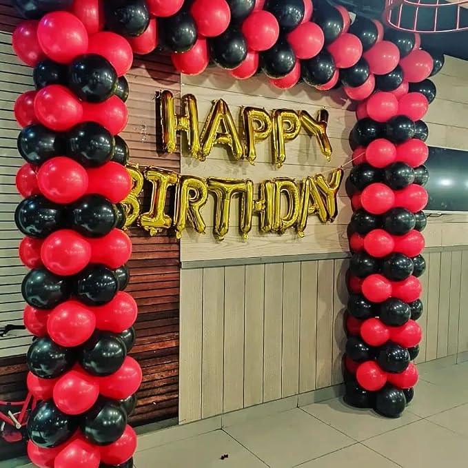 Red Black Balloons Garland Kit - Image 8