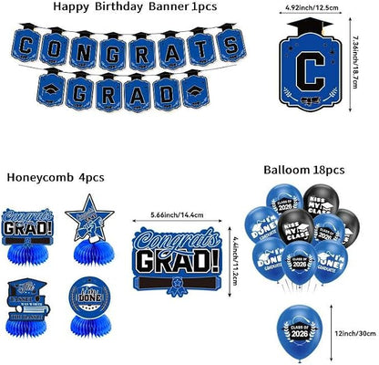 Graduation Decorations 2026 Blue Themed Set - Image 7