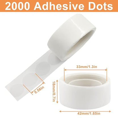 2000 Pcs Clear Glue Dots Double Sided Removable Adhesive Dots | Balloon - Image 2