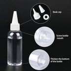 TRENDBOX 2oz / 60ml Hair Color Applicator Bottles Pointed Mouth Top Cap Bottles Twist Cap for Essential Oils, Liquid - 12 Pack