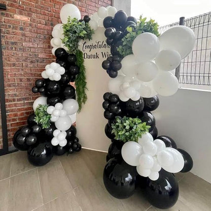 Black and White Balloons Garland Arch Kit - Image 6