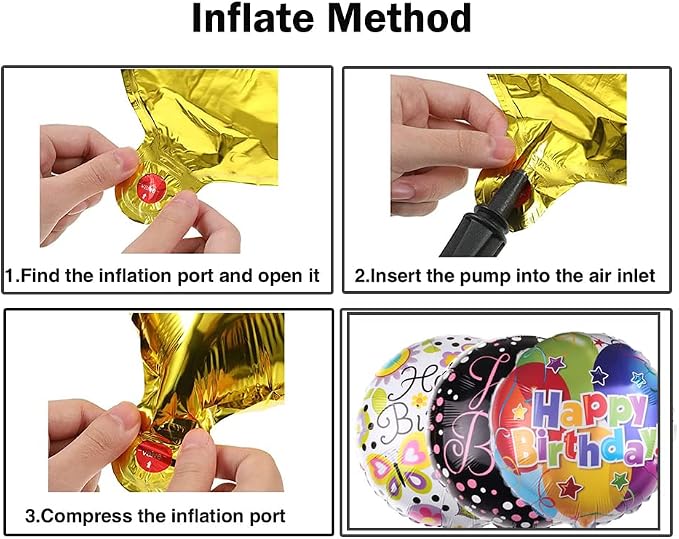 50 Pieces Happy Birthday Party Aluminum Foil Balloons 18" Foil Mylar Helium - Image 6