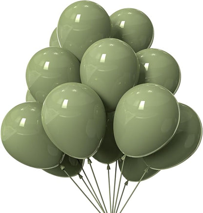 KBZVNAF Sage Green Latex Party Balloons 50 Pack 12 inch | Olive Green Helium by KBZVNAF