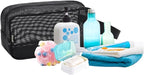 Moyad Mesh Shower Caddy Portable Toiletry Bag College Dorm Room Essentials for Girls Guys Gym Bag Camping Organizer Hanging Bathroom Mesh Bag, Black