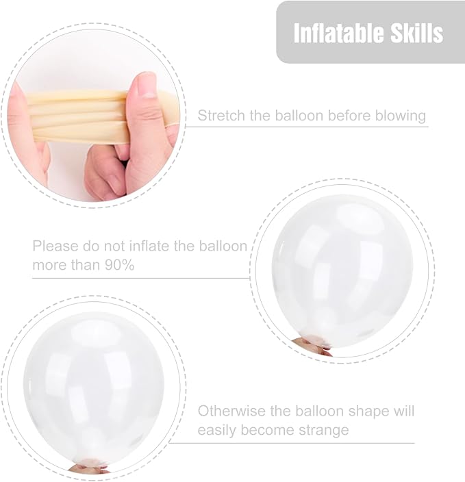 RUBFAC 135pcs Clear Balloons, Latex Transparent Balloon Different Sizes 18 12 - Image 3