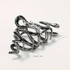 Black Snake Metal Hair Clip, 1Pcs 4.52Inch, Elegant Wavy Snake Design, Strong Hold Grip for Thin/Thick Hair, Daily Wear Women's Hair Accessory